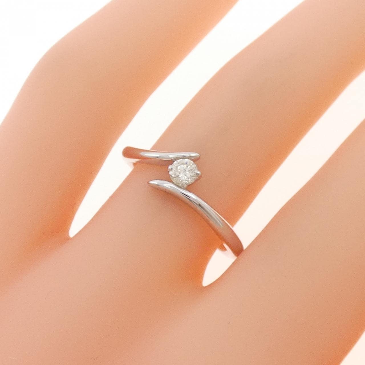 K18WG ダイヤモンド リング 0.11CT