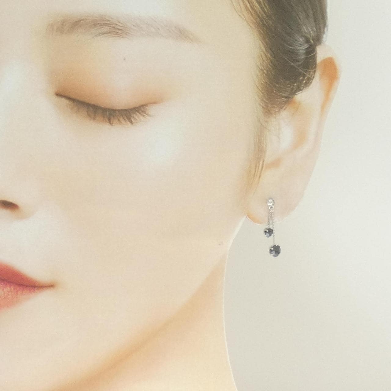 K18WG ダイヤモンド ピアス 1.00CT