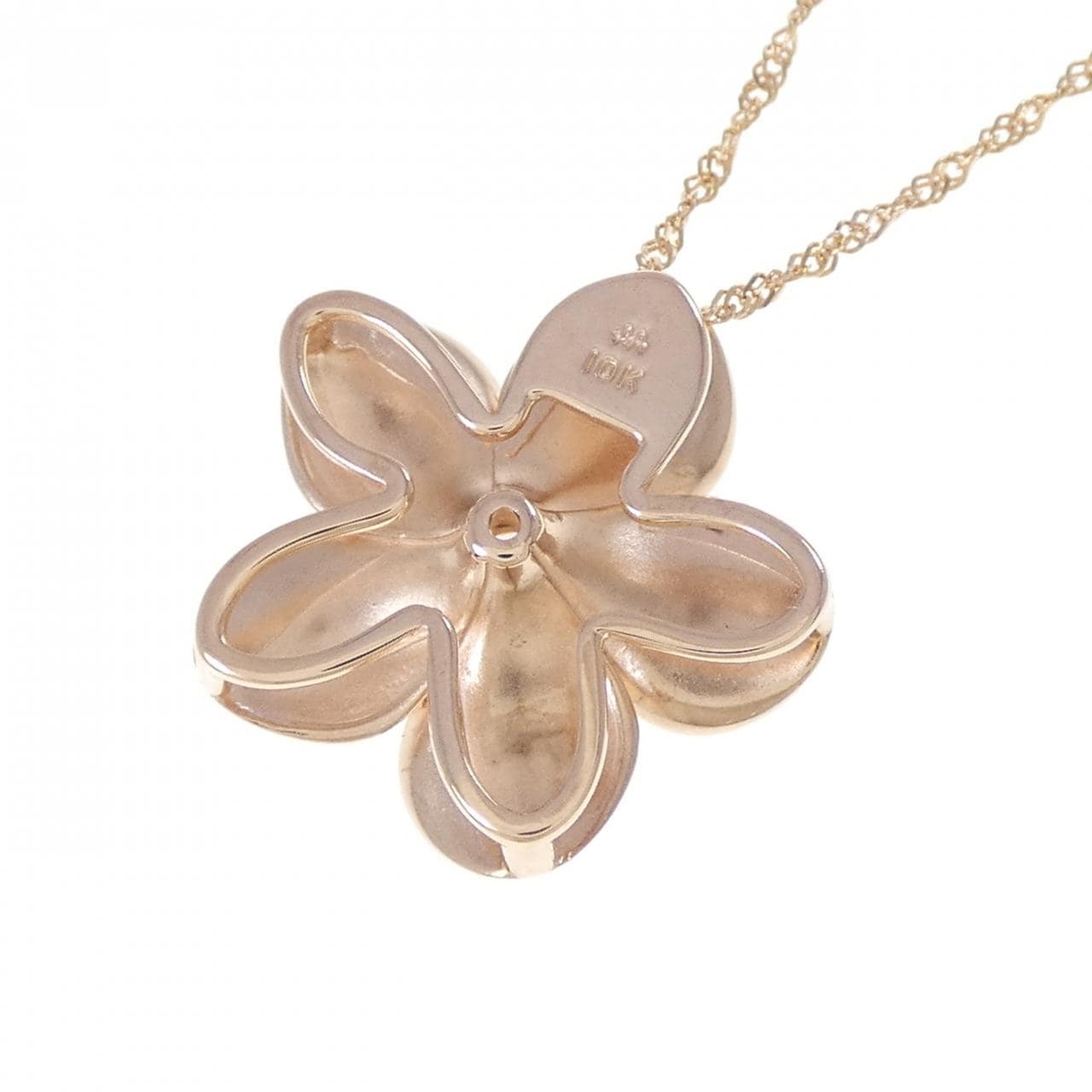 10KPG/14KPG フラワー ダイヤモンド ネックレス