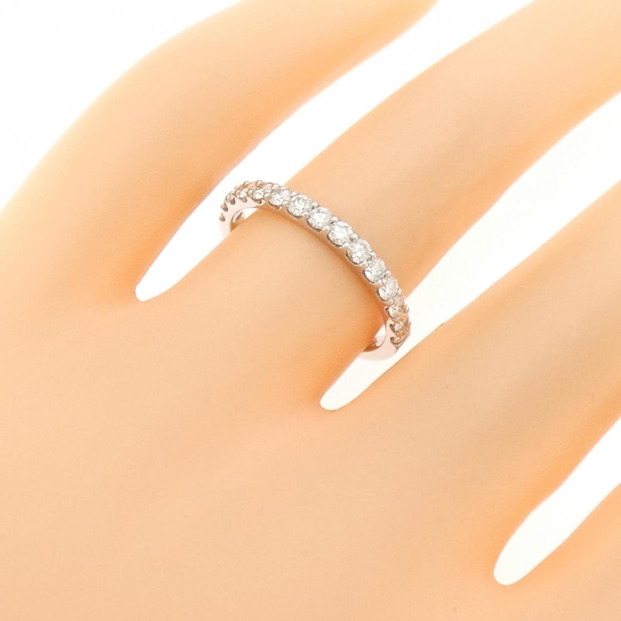 【新品】PT ハーフエタニティ ダイヤモンド リング 0.50CT