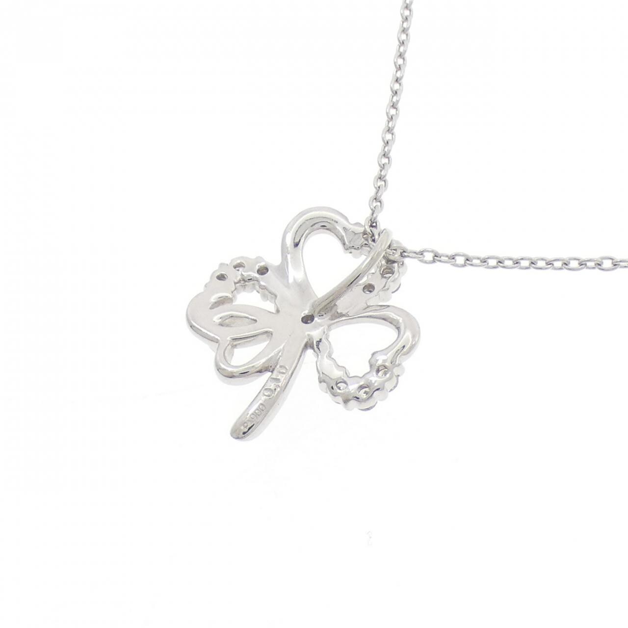 PT900/PT850 Clover Diamond Necklace 0.10CT