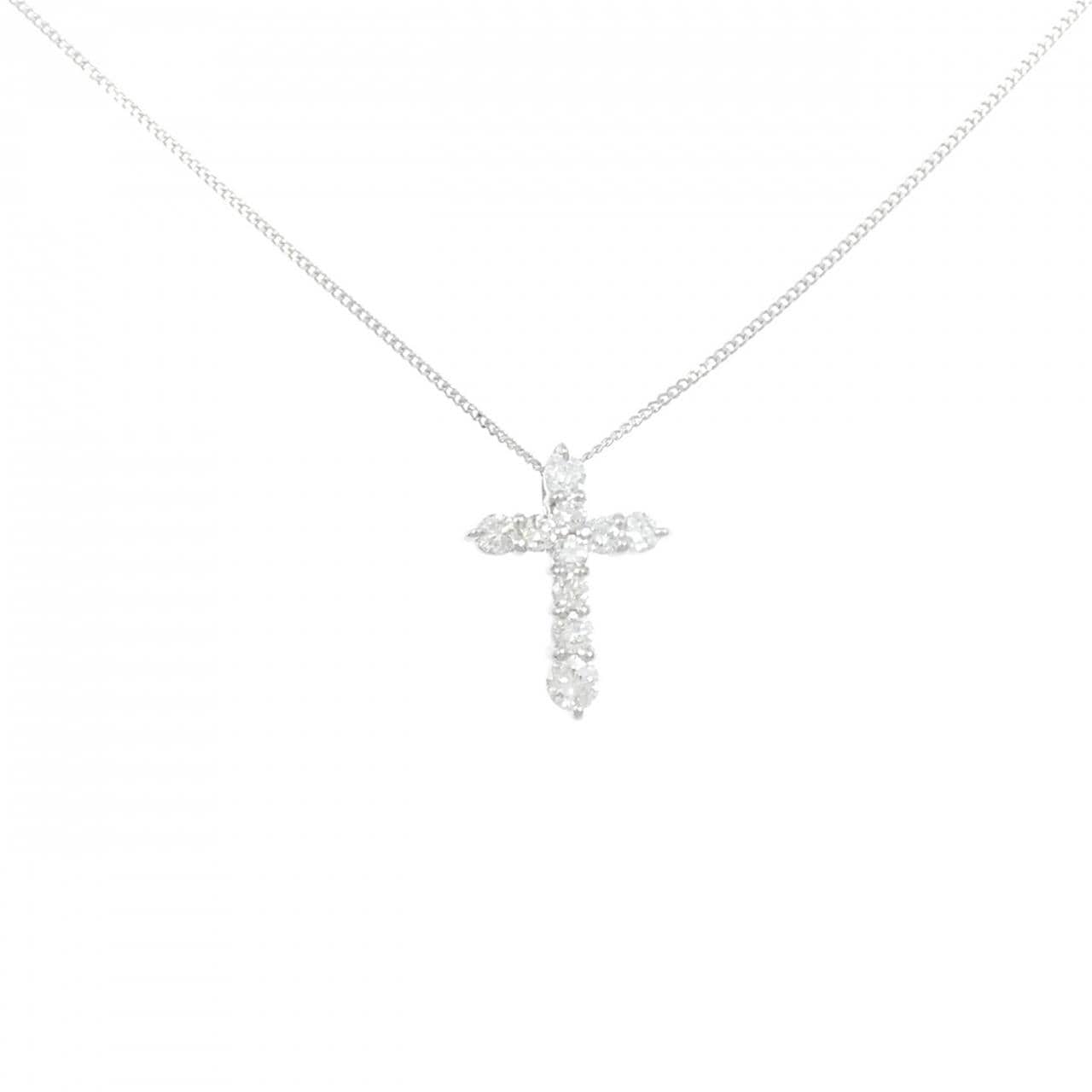 PT900/PT850 クロス ダイヤモンド ネックレス 0.50CT