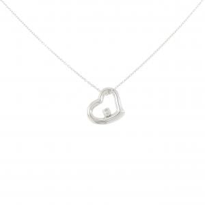 K18WG ハート ダイヤモンド ネックレス 0.08CT
