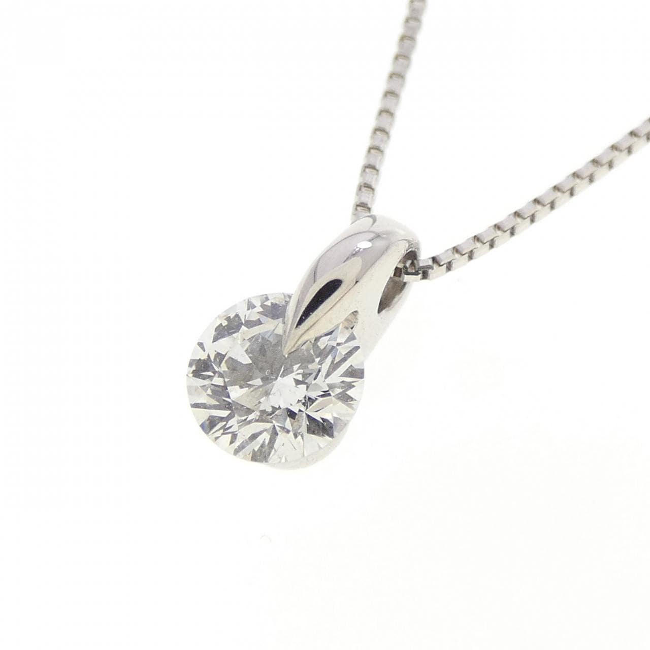 PT900/PT850 ソリティア ダイヤモンド ネックレス 0.335CT