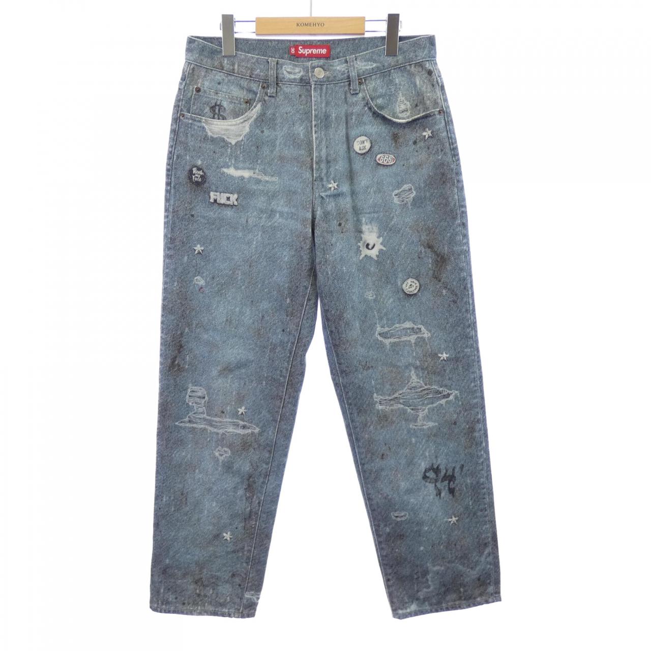 シュプリーム SUPREME HJR Trompe L'oeil Loose F ジーンズ
