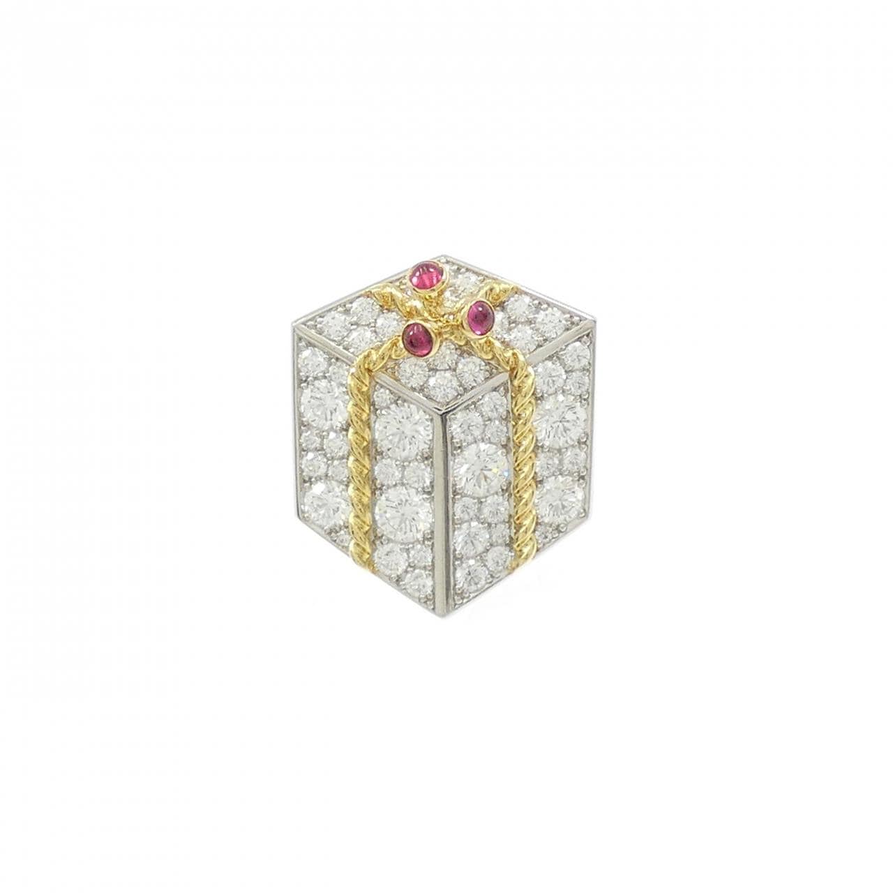 ギメル スピネル ブローチ 0.090CT