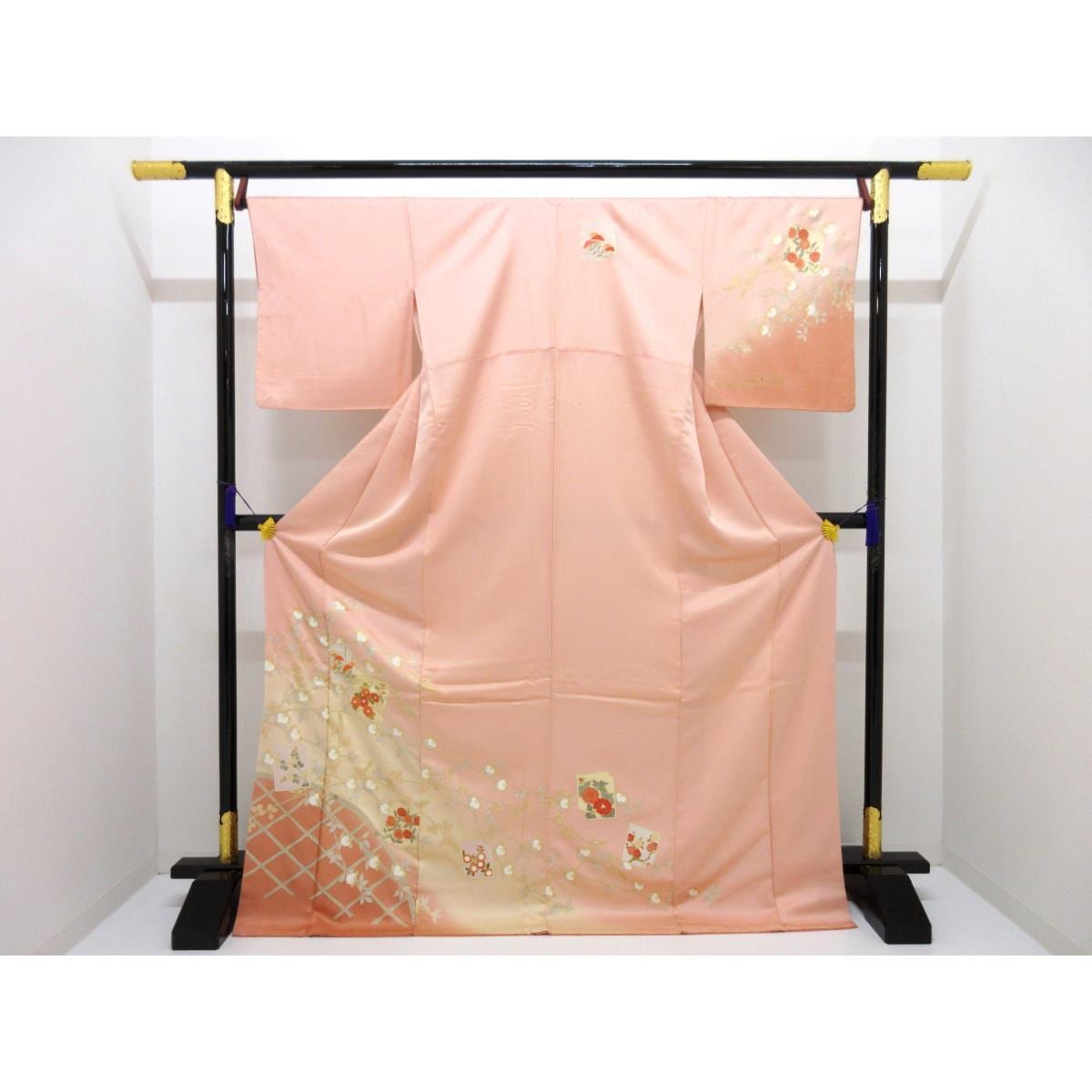 Homongi, Yuzen gold color processing, blur dyeing