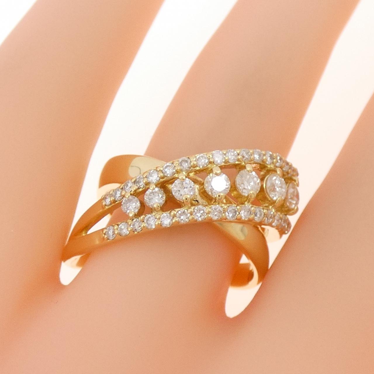 K18YG ダイヤモンド リング 0.71CT