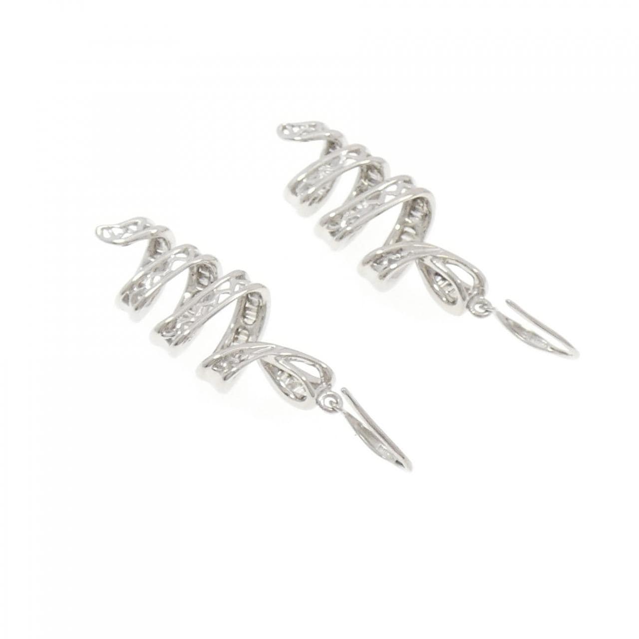 K18WG ダイヤモンド ピアス 1.00CT