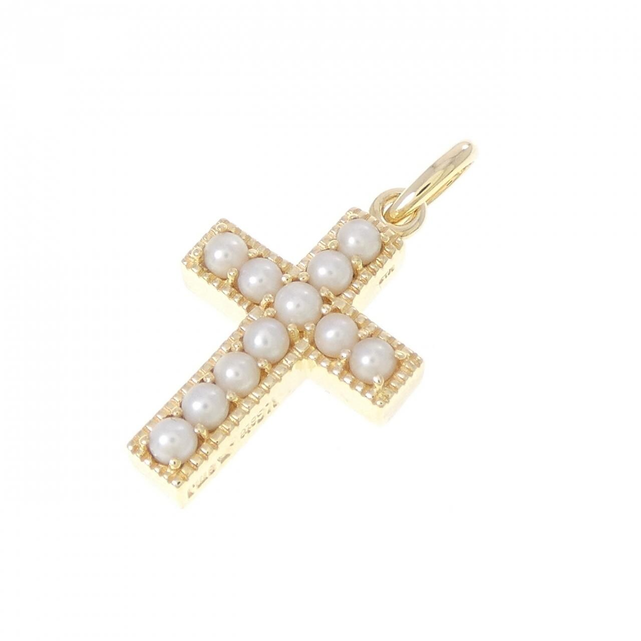 K18YG クロス ターコイズ ペンダント 0.55CT