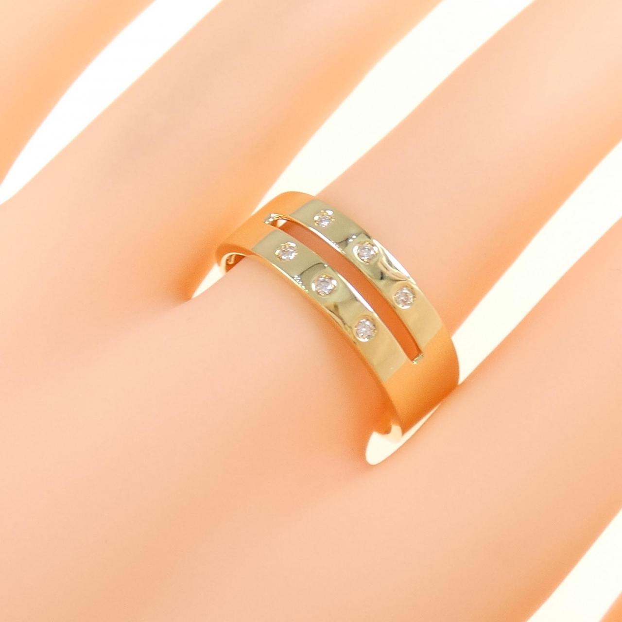 [BRAND NEW] K18YG Diamond ring 0.06CT