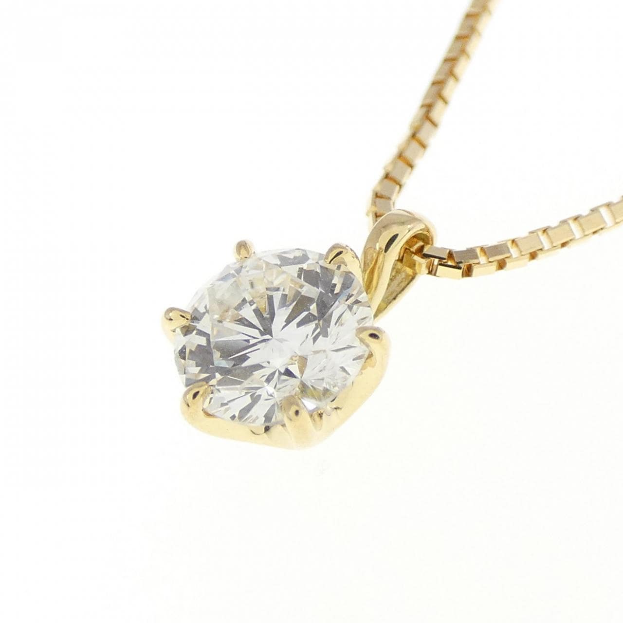 [BRAND NEW] K18YG Diamond Necklace 0.519CT G SI2 VG