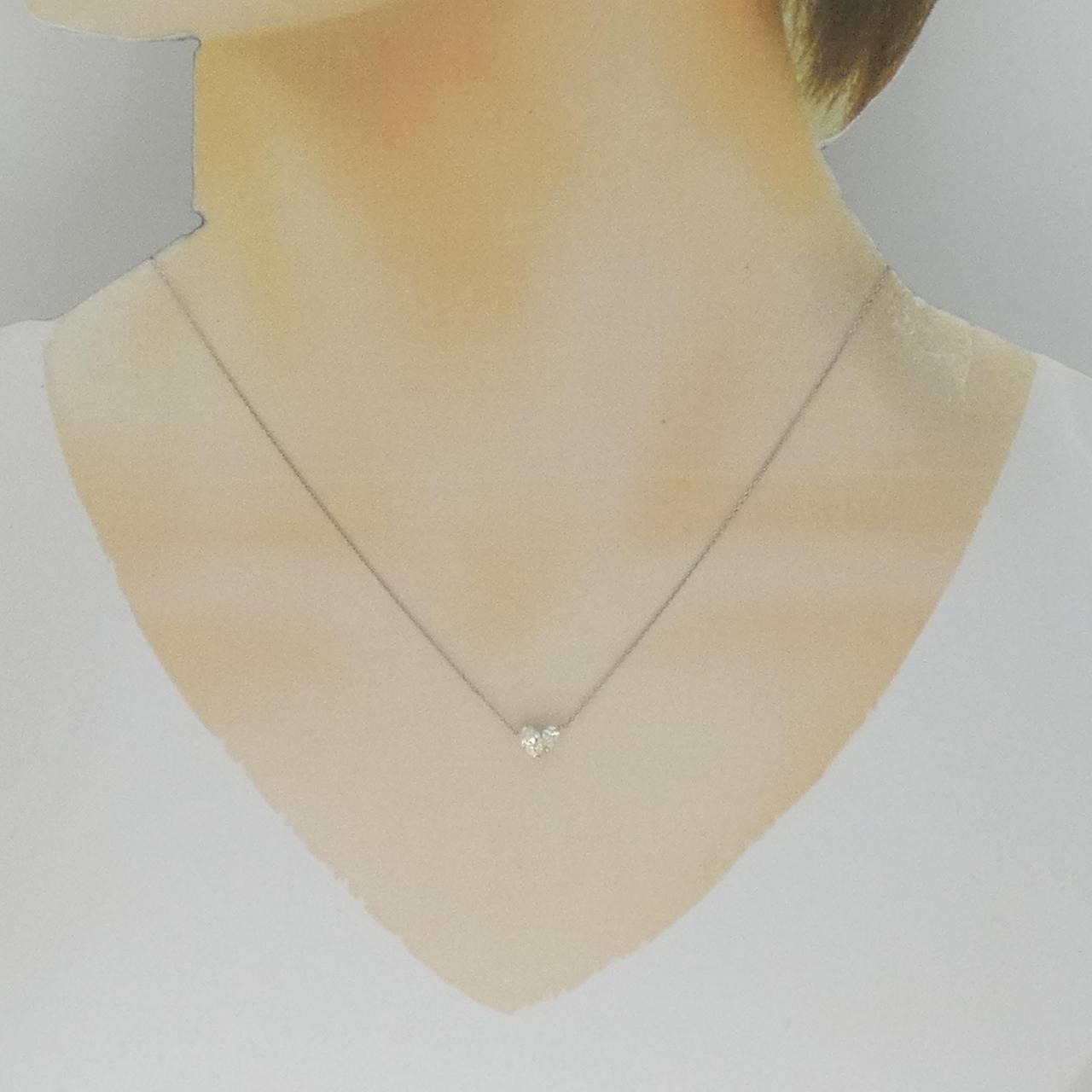 【新品】PT900/PT850 ダイヤモンド ネックレス 0.30CT