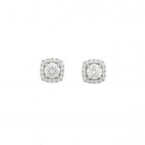 【リメイク】PT900/ST ダイヤモンド ピアス 0.516CT 0.525CT F SI1 VG