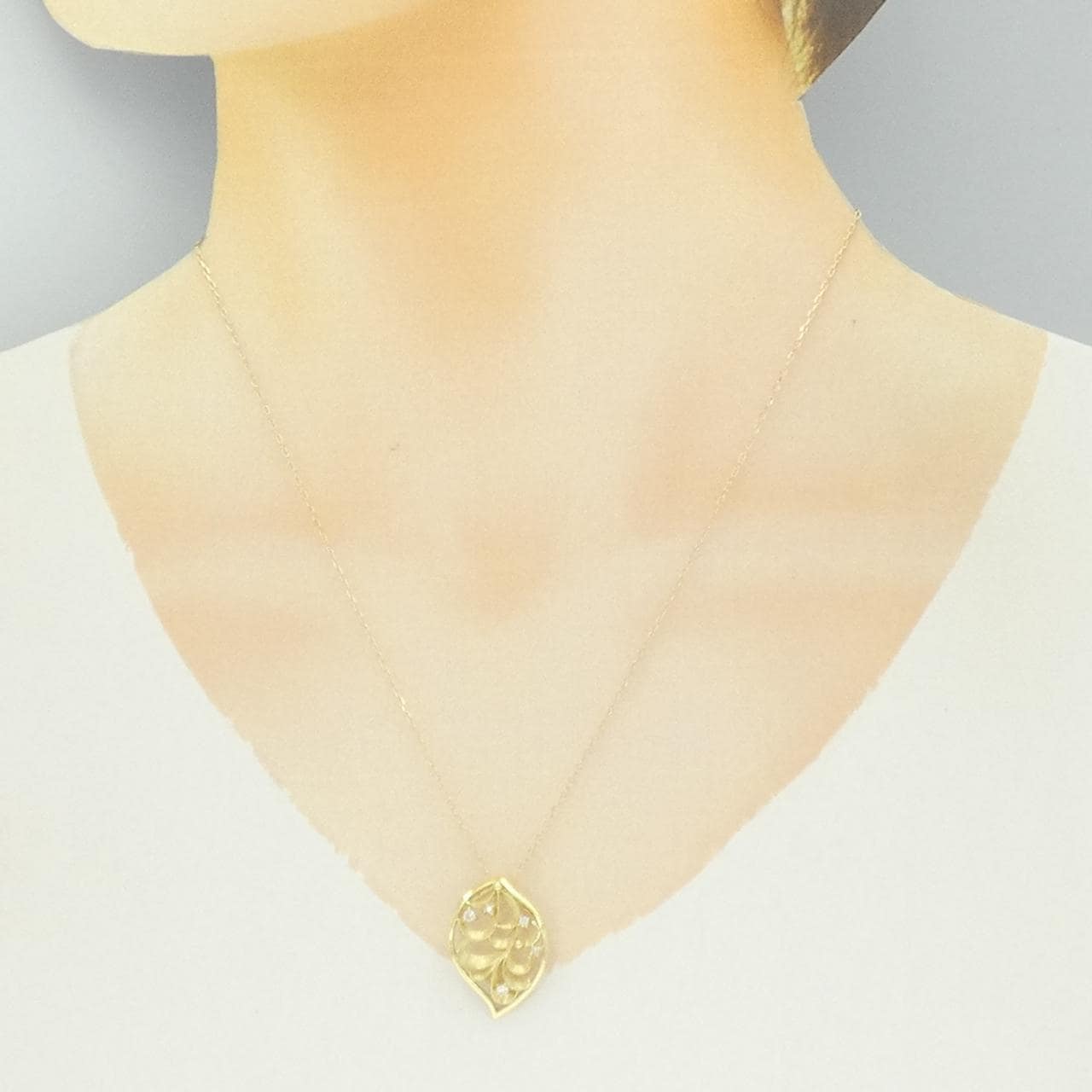 K18YG ダイヤモンド ネックレス 0.09CT