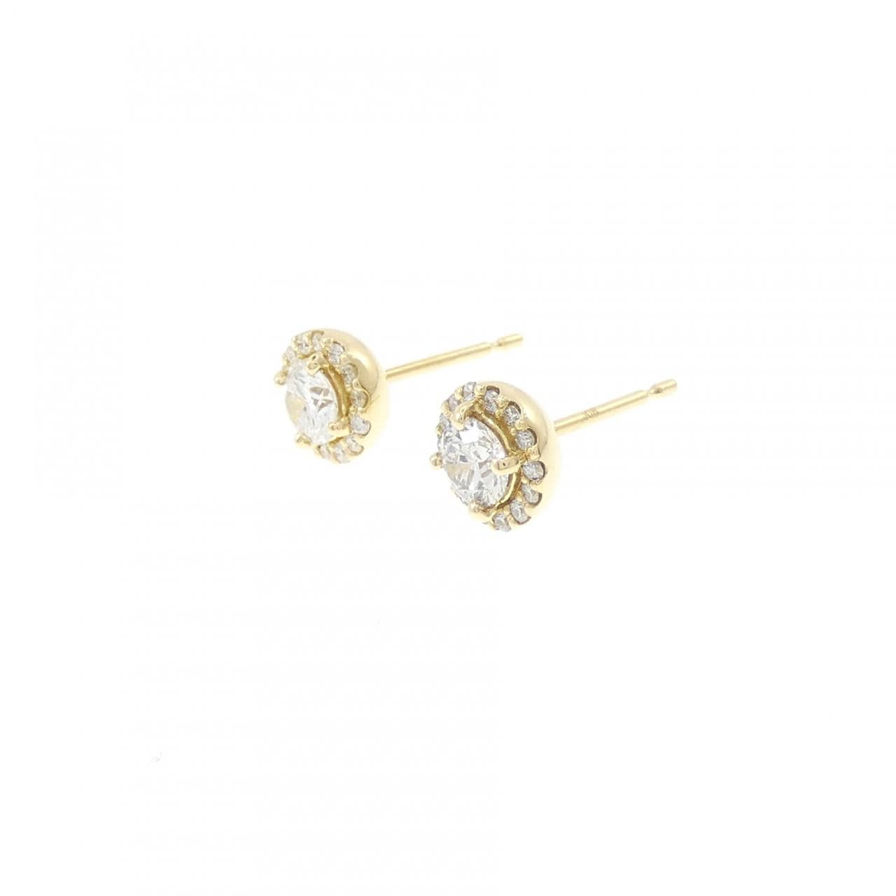 【リメイク】K18YG/ST ダイヤモンド ピアス 0.251CT 0.258CT F VS1 VG-G
