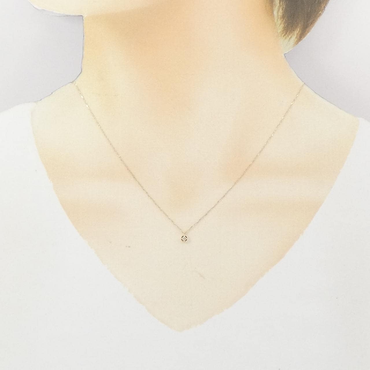 アガット ダイヤモンド ネックレス 0.03CT