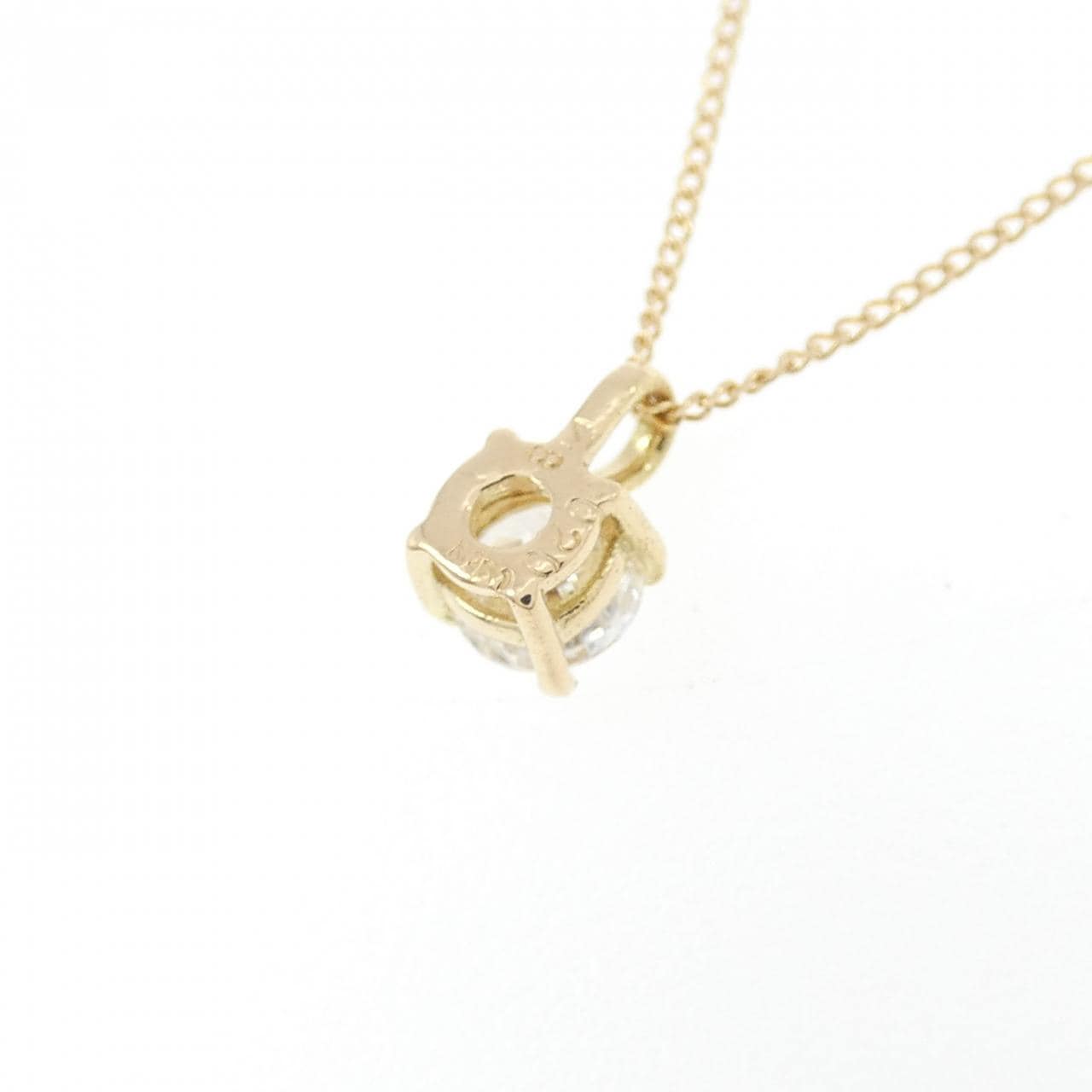 K18YG ソリティア ダイヤモンド ネックレス 0.20CT
