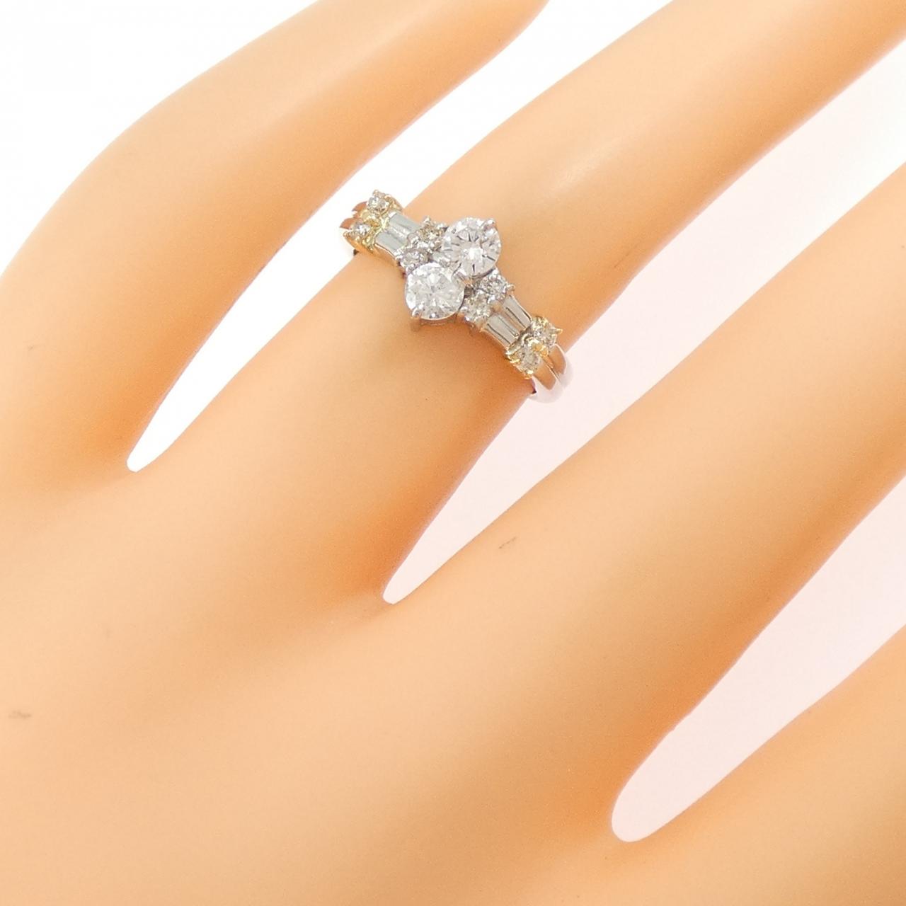 PT900/K18YG ダイヤモンド リング 0.50CT