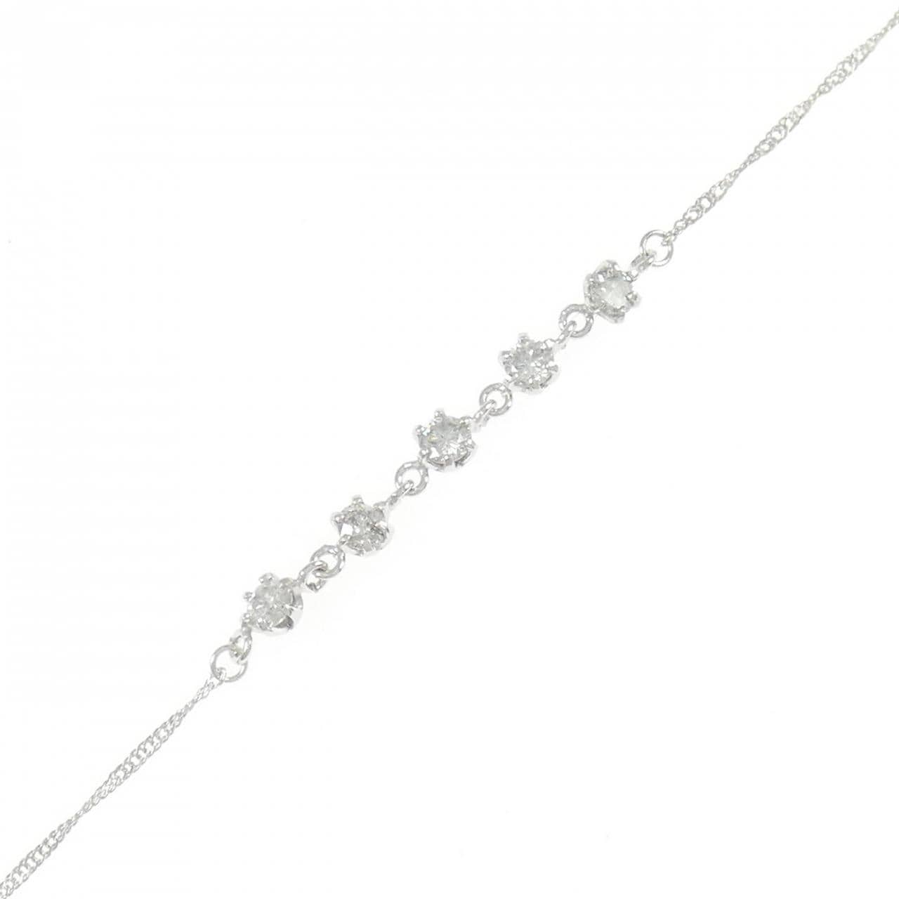 K18WG ダイヤモンド ブレスレット 0.3CT