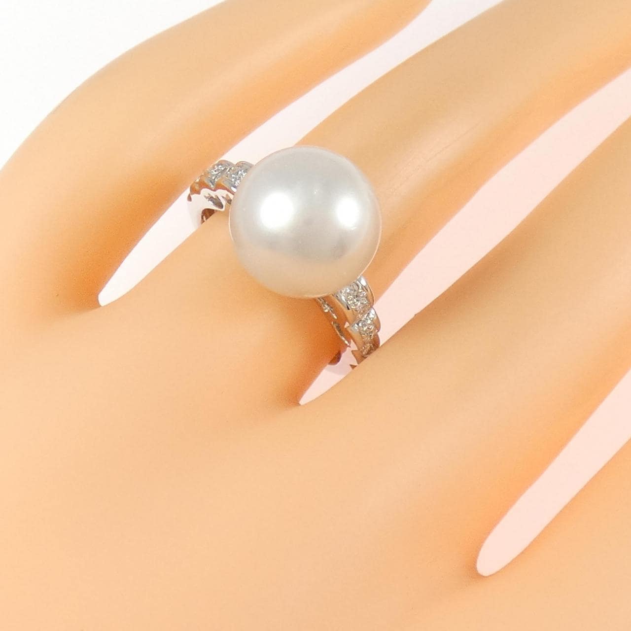 PT900 白蝶パール リング 11.4mm