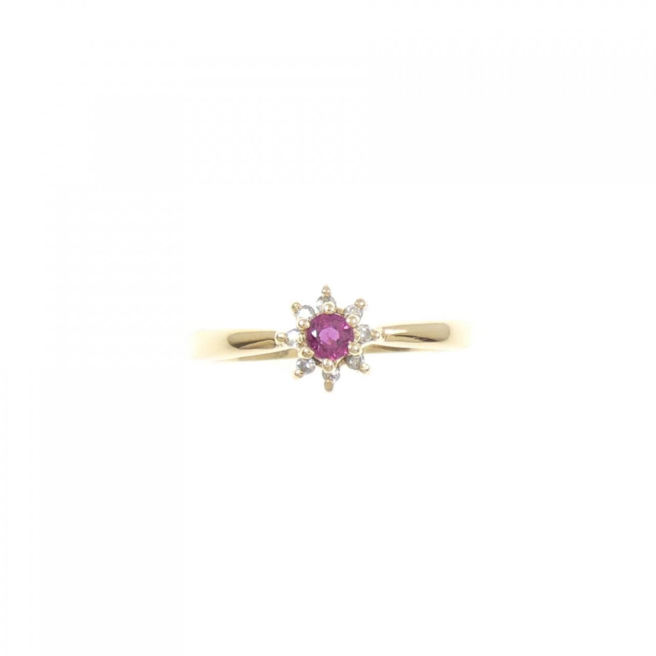 K18YG ルビー リング