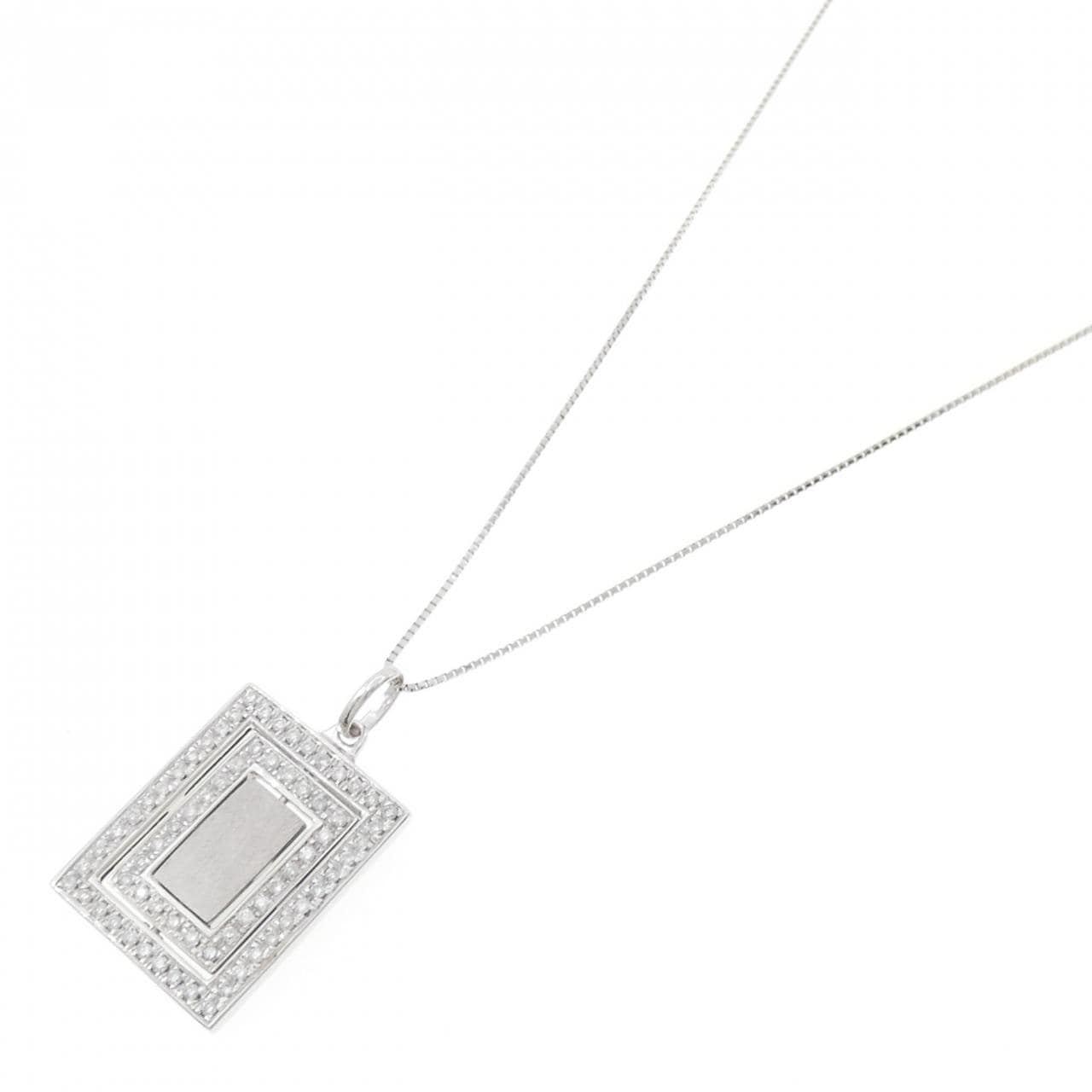 K18WG ダイヤモンド ネックレス 0.55CT