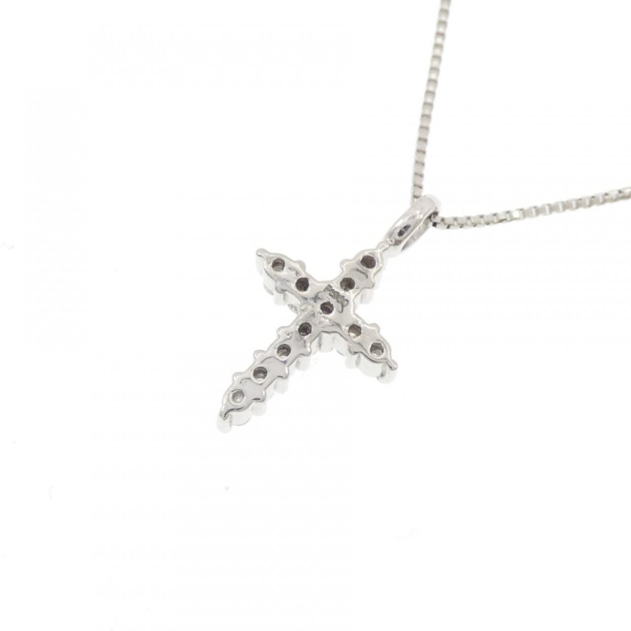 PT900/PT850 クロス ダイヤモンド ネックレス 0.10CT