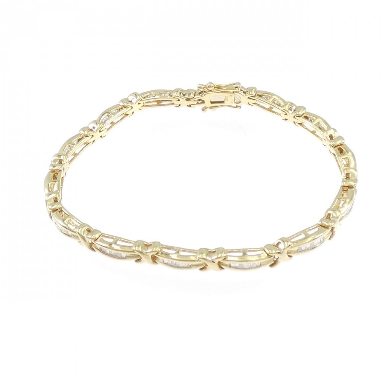 K18YG ダイヤモンド ブレスレット 0.74CT