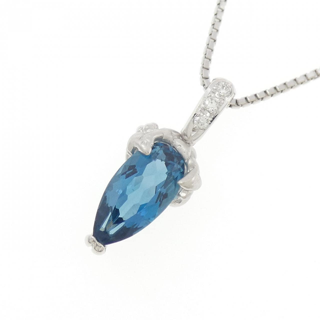 PT900/PT850 ブルートパーズ ネックレス 2.20CT