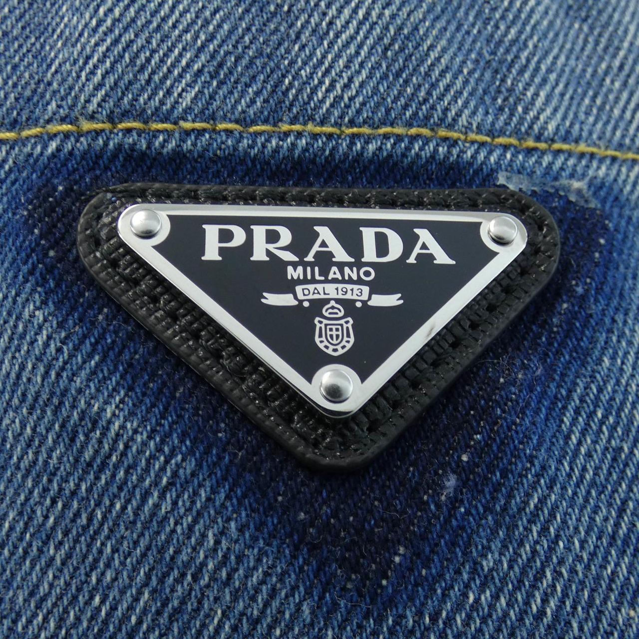 プラダ PRADA トライアングルロゴ オーバーサイズ オーガニックデニムシャツ GFC036 S212 1ZAB シャツ