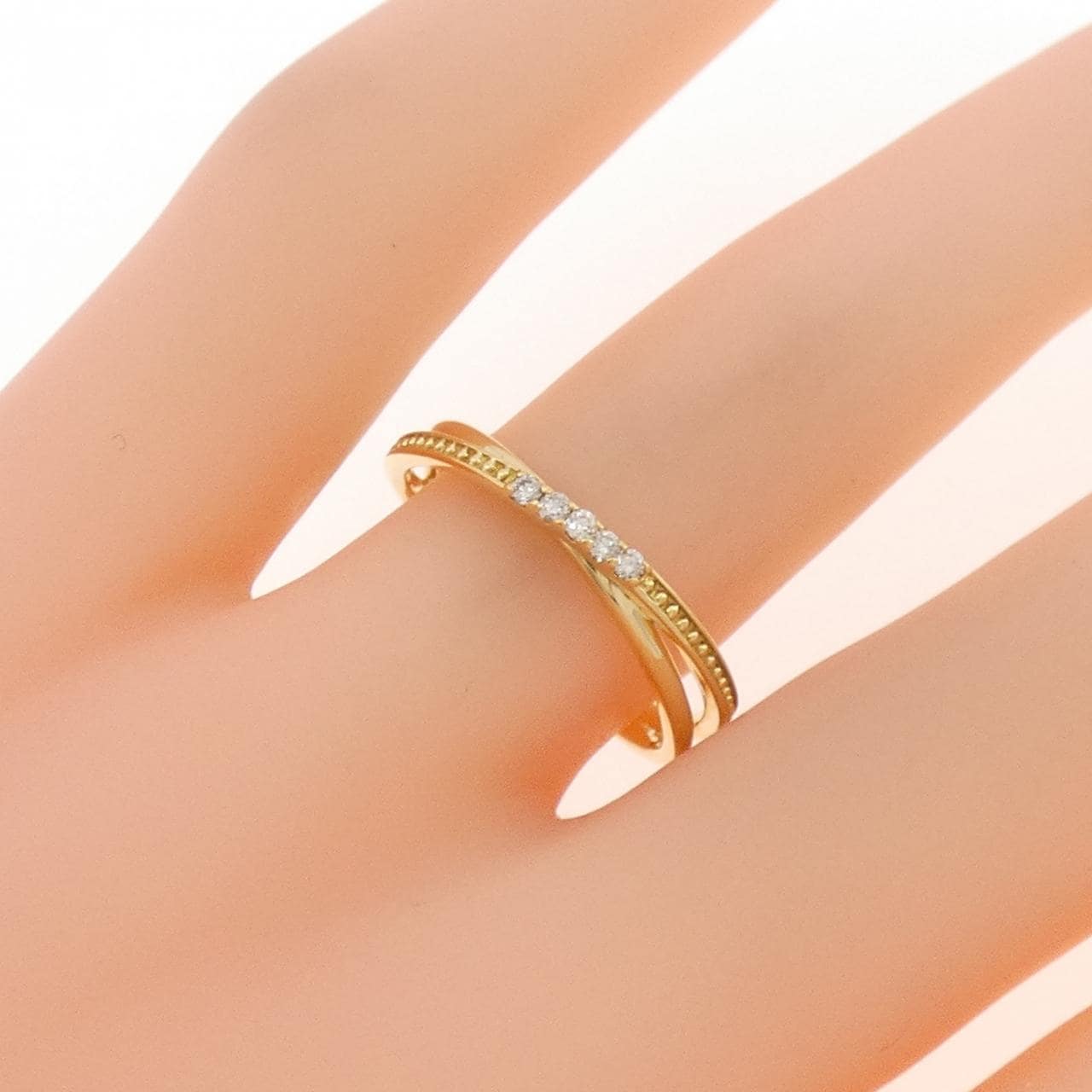 K18YG ダイヤモンド リング 0.05CT