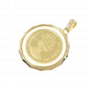 K18YG(枠) コイン ペンダント