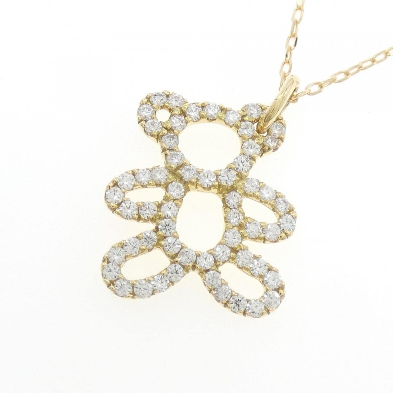 K18YG Bare Diamond Necklace 0.50CT