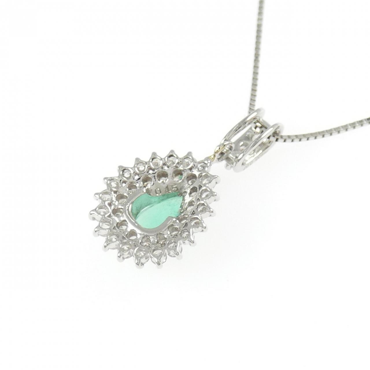 PT900/PT850 エメラルド ネックレス 0.52CT