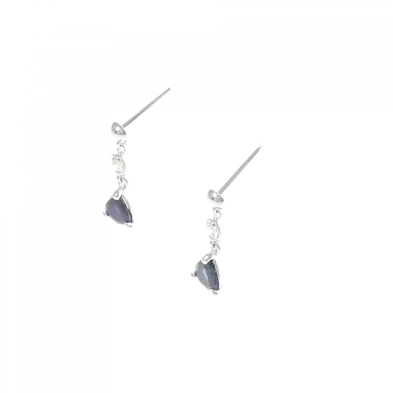 K18WG Sapphire Earrings 0.60CT