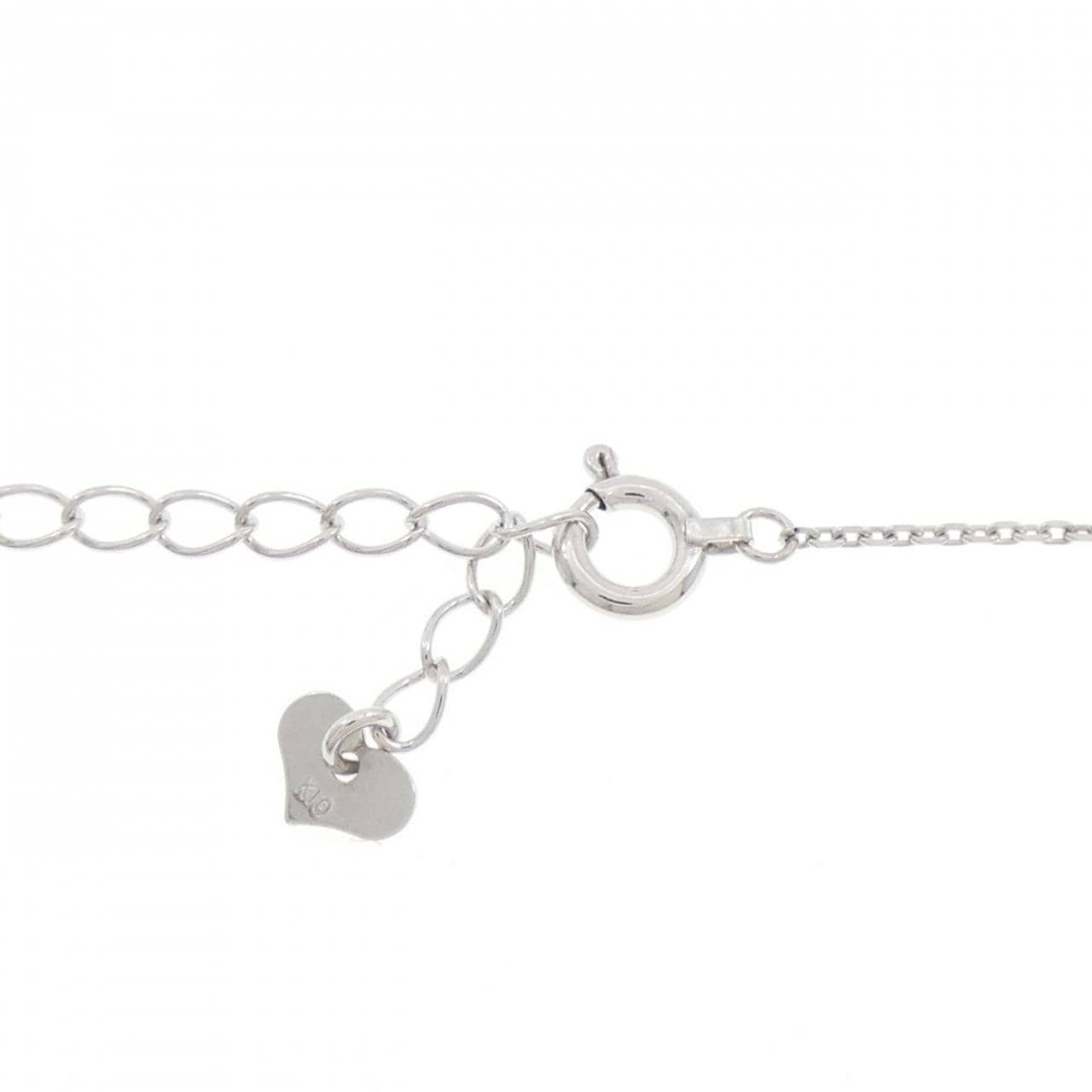 K10WG ハート ダイヤモンド ネックレス