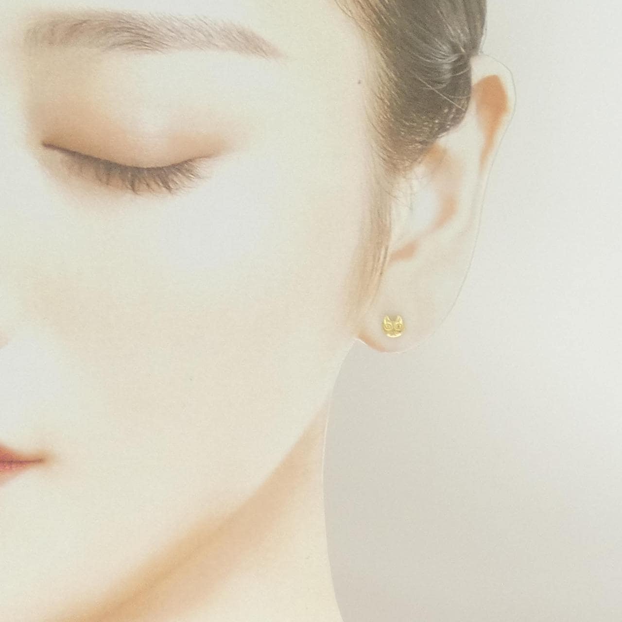 K18YG キャット ピアス 片耳