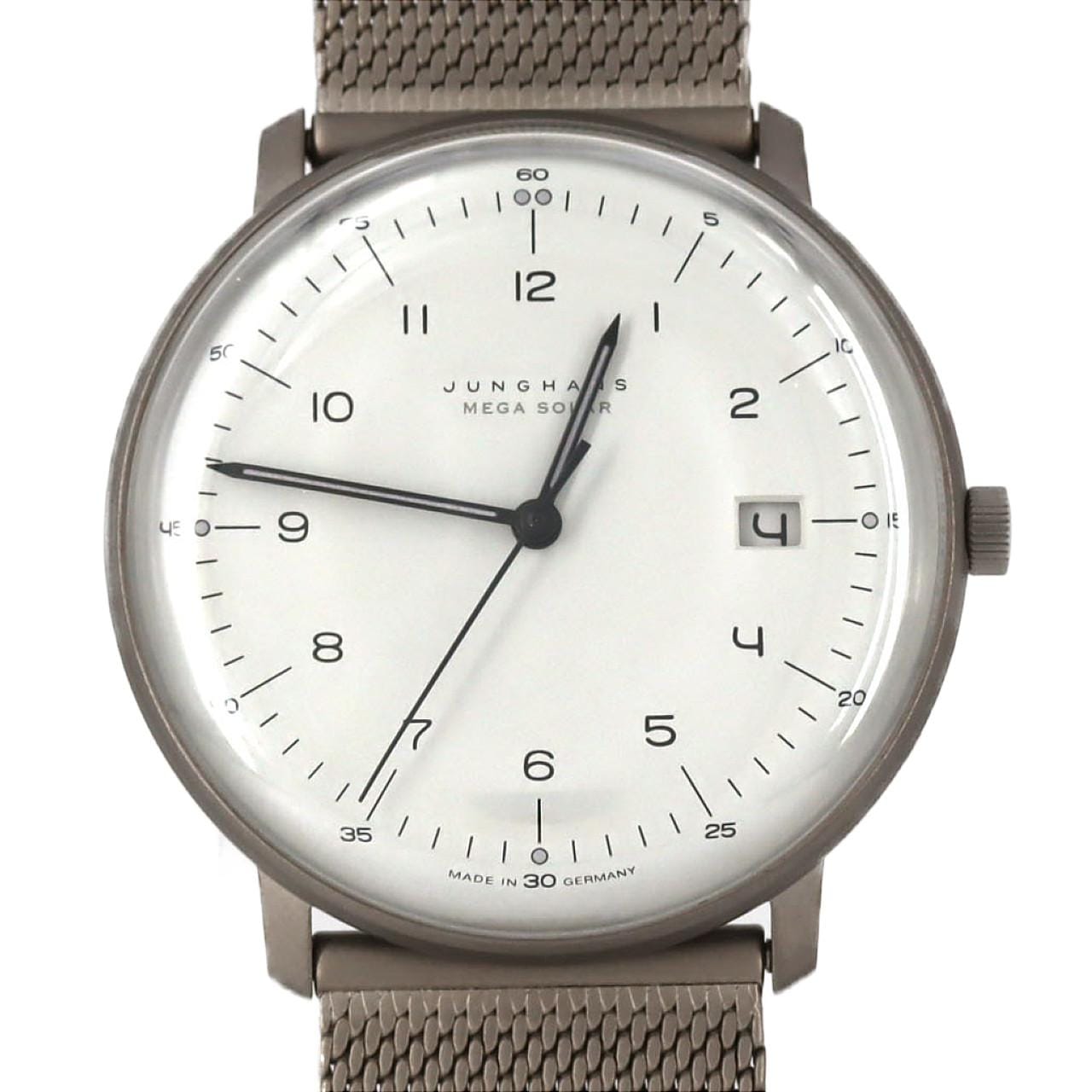 ユンハンス マックスビル メガソーラー電波時計 TI 59/2023.46 TI ソーラークォーツ