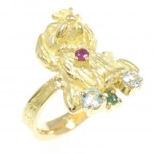 イワクラコウジ ドッグ カラーストーン リング