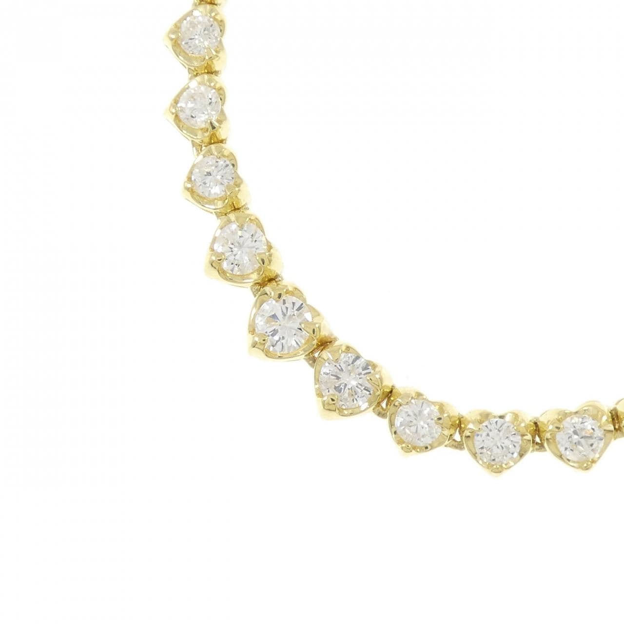 K18YG ハート ダイヤモンド ネックレス 5.00CT