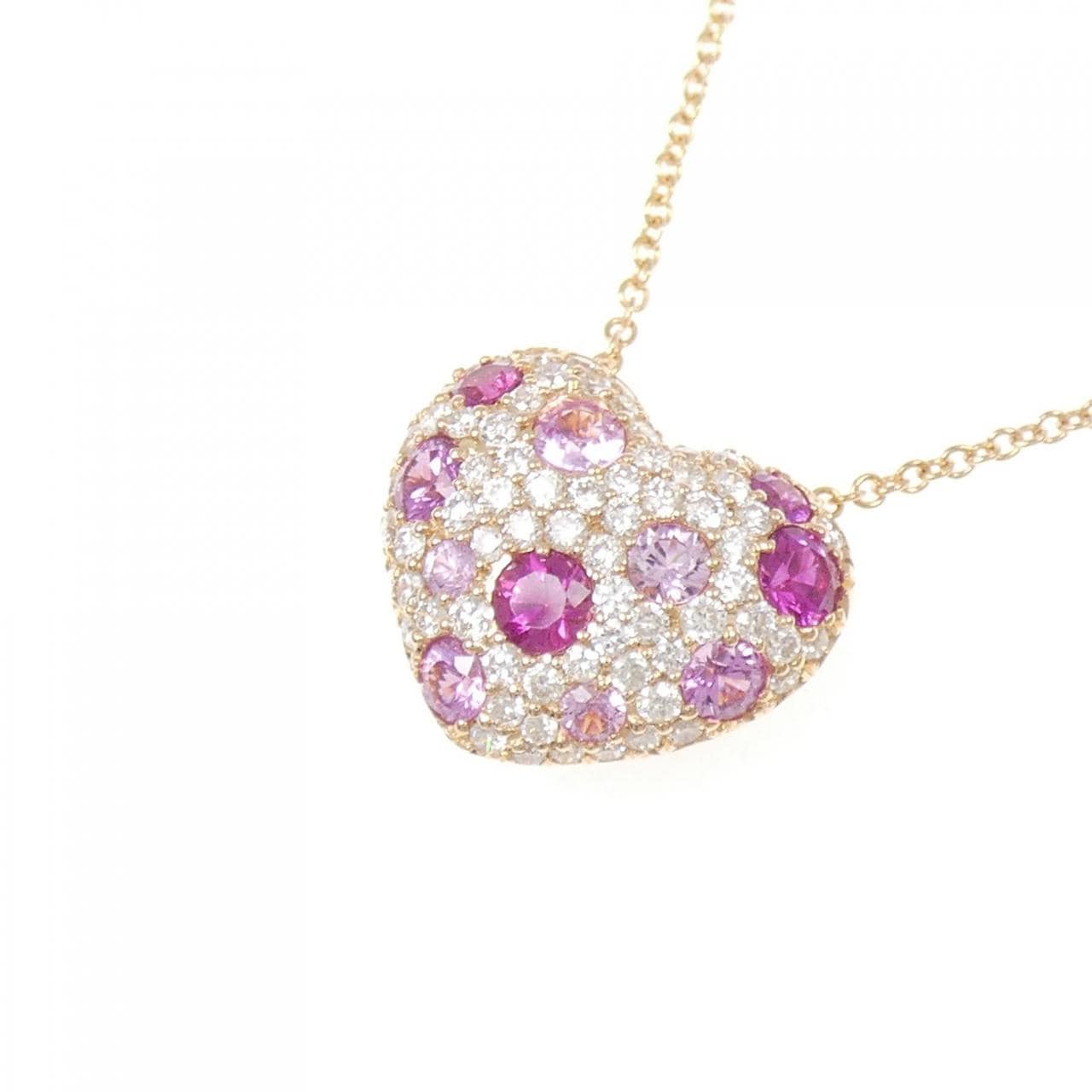 ポンテヴェキオ ハート サファイヤ ネックレス 1.21CT