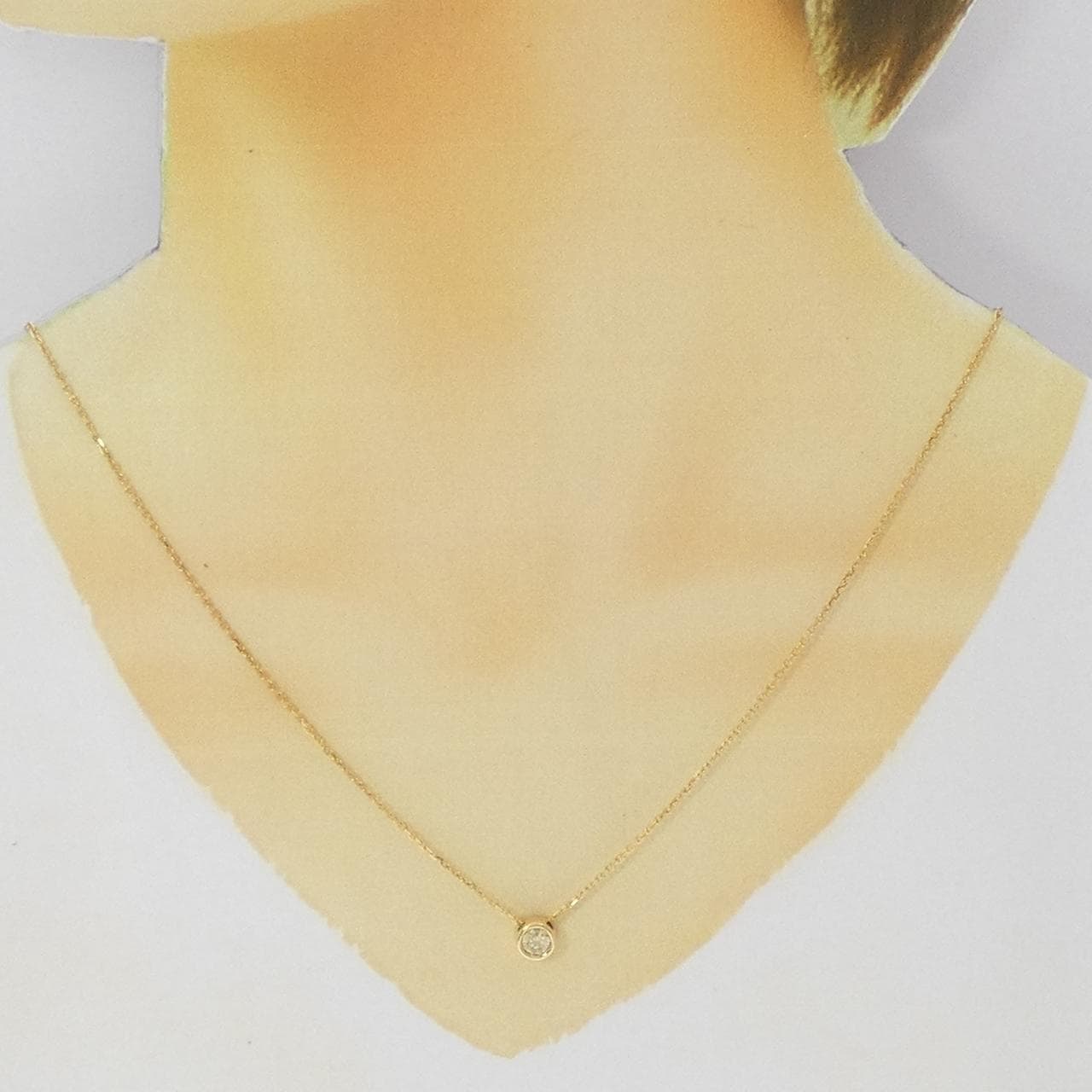 K18YG ソリティア ダイヤモンド ネックレス 0.322CT