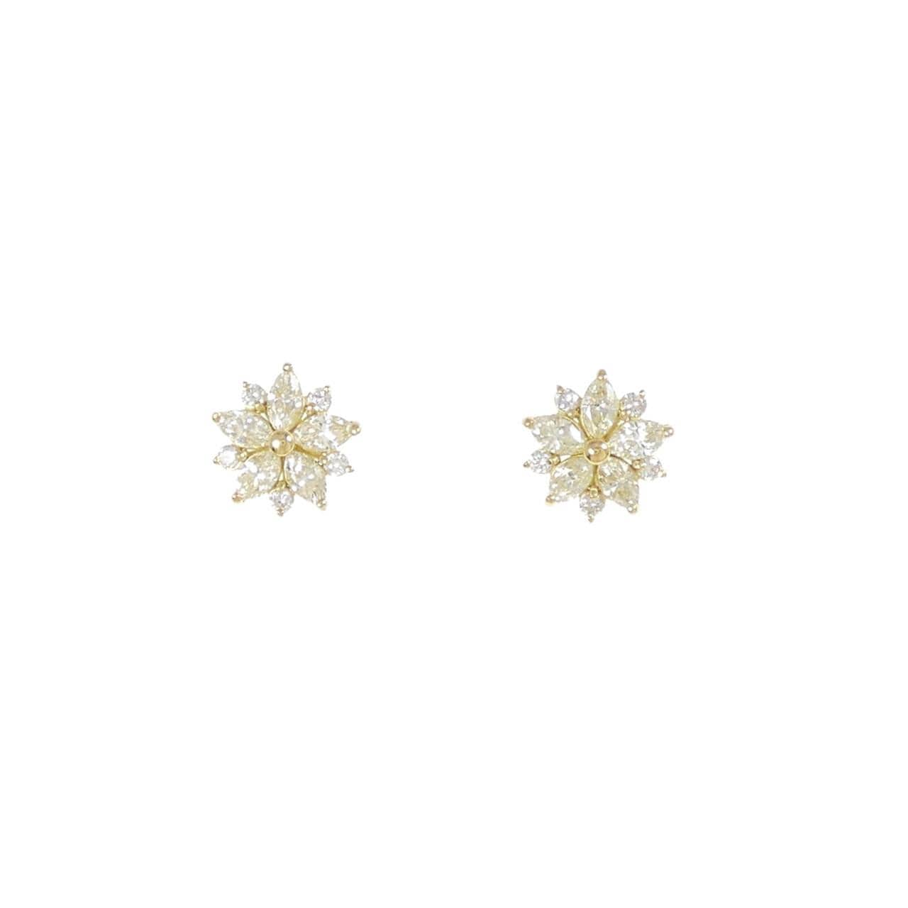 【新品】K18YG ダイヤモンド ピアス 0.50CT