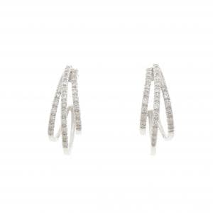 K18WG ダイヤモンド ピアス 0.36CT