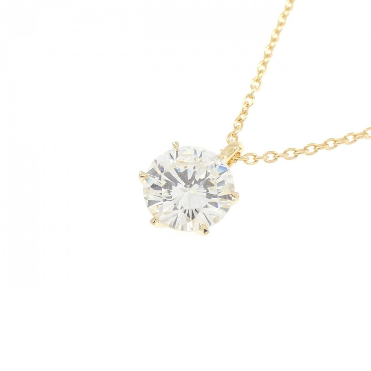 【リメイク】K18YG ダイヤモンド ネックレス 1.063CT H SI2 VG