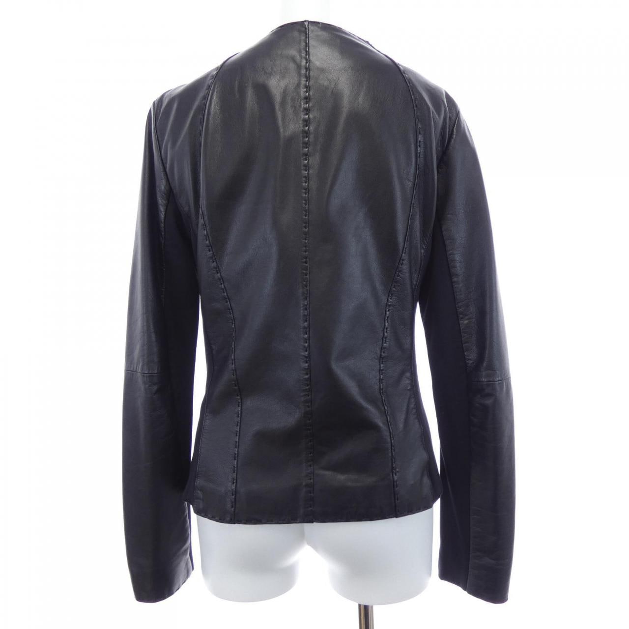 エンポリオアルマーニ EMPORIO ARMANI レザーライダースジャケット