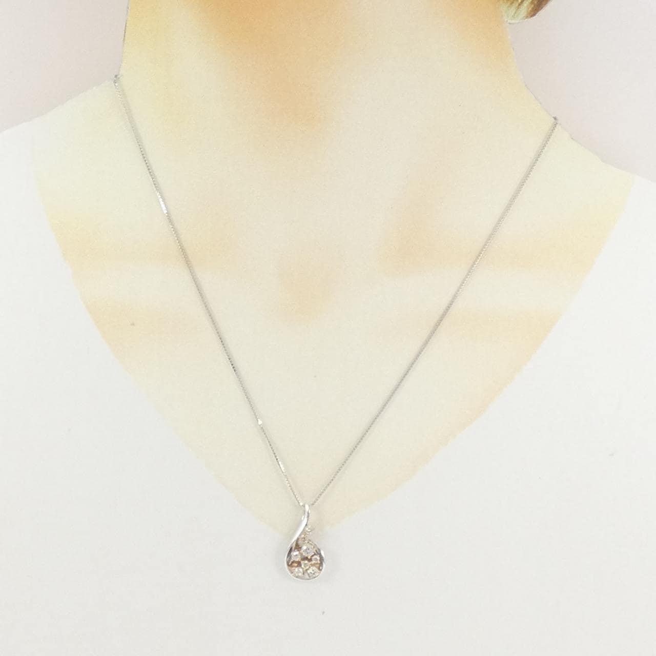 K18WG/K18PG ダイヤモンド ネックレス 0.50CT