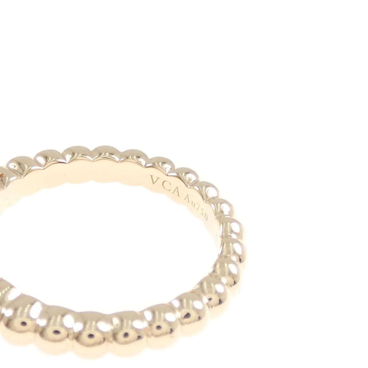 ヴァンクリーフ&アーペル ペルレ ソリティア リング 0.31CT E VVS2 EXT