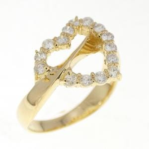K18YG ハート ダイヤモンド リング 0.30CT